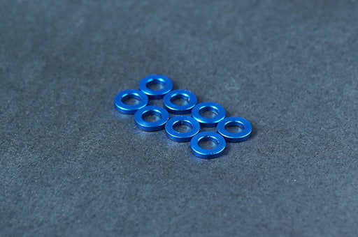 Koswork KOS40355-1B 3x5.5x1mm 3mm Aluminum Washer Blue (8pcs) (9003656282349)