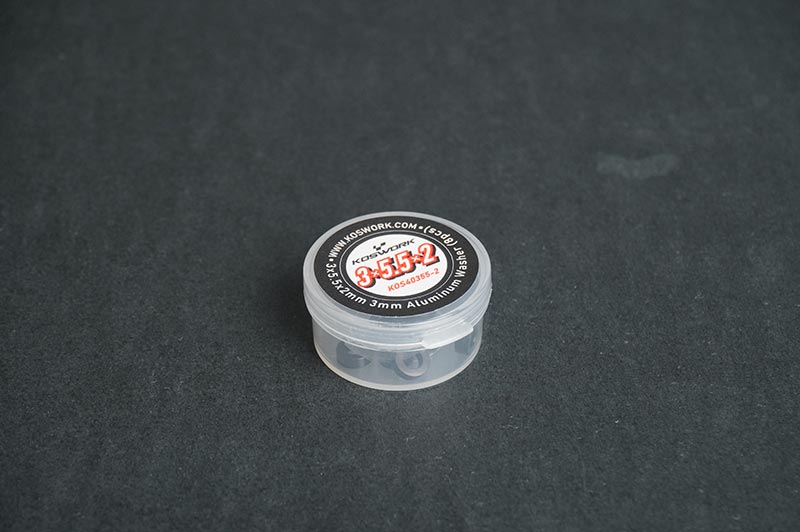 Koswork KOS40355-2 3x5.5x2mm 3mm Aluminum Washer Black (8pcs) (9003656347885)