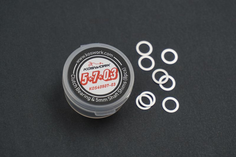 Koswork KOS40507-03 5x7x0.3mm Clutch Bearing & 5mm Shaft Shims (8pcs) (9003656642797)