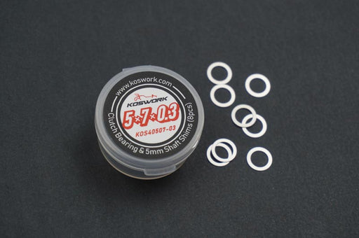 Koswork KOS40507-03 5x7x0.3mm Clutch Bearing & 5mm Shaft Shims (8pcs) (9003656642797)