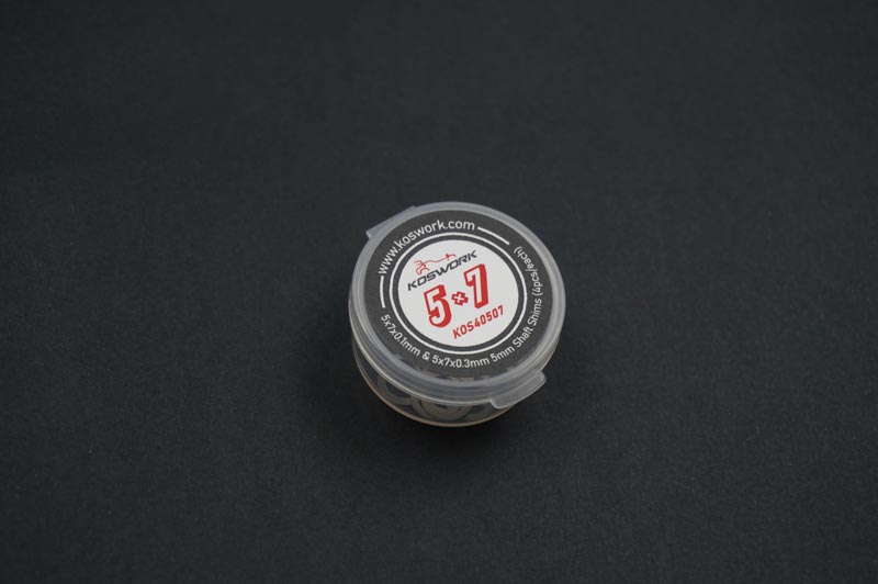 Koswork KOS40507 5x7x0.1mm & 5x7x0.3mm 5mm Shaft Shims (4pcs/each) (9003656577261)