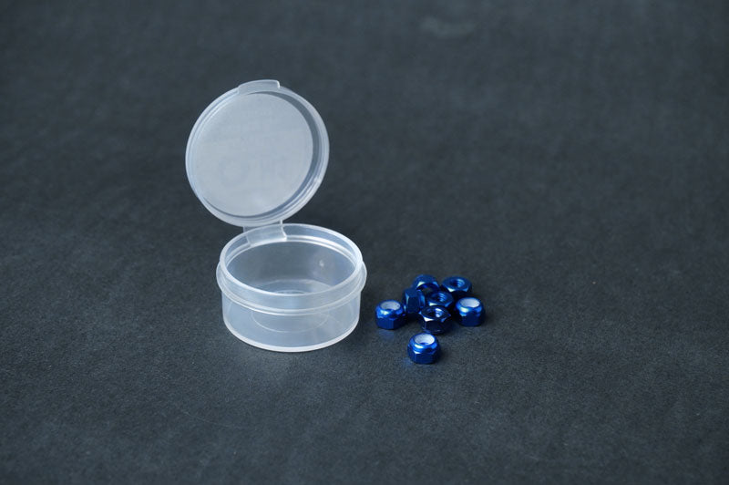 Koswork KOSN1007 M3 Aluminum Nylon Lock Nuts Blue (w/container) (8) (9003677614317)