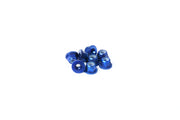 Koswork KOSN1008 M3 Aluminum Flanged Nylon Lock Nuts Blue (w/container) (8) (9003677778157)