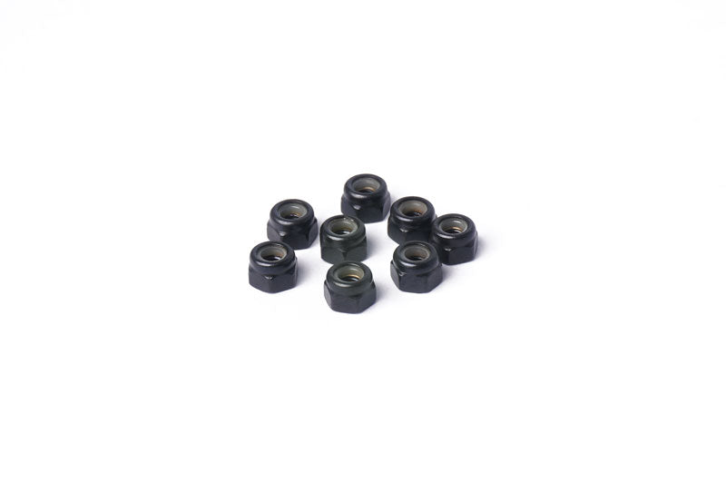 Koswork KOSN1017 M3 Steel Nylon Lock Nuts Black (w/container) (8) (9003678269677)