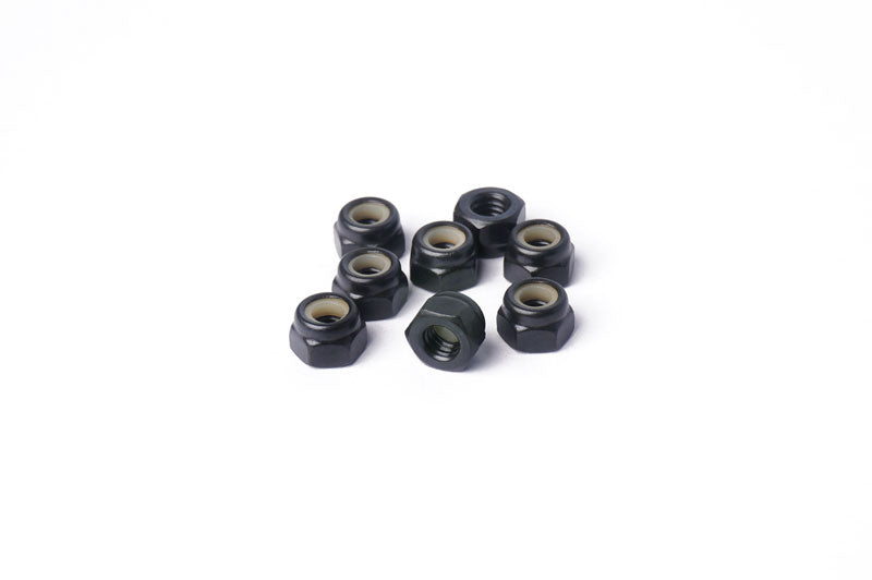 Koswork KOSN1018 M4 Steel Nylon Lock Nuts Black (w/container) (8) (9003678367981)