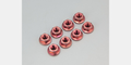 Kyosho 1-N4045F-R Fl. Nut Red (M4x4.5)(8) (8324673208557)