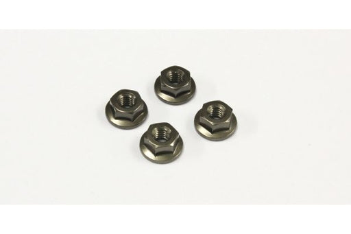 Kyosho 1-N4045FA-GM Fl. Nut Gunmetal (M4x4.5)(4) - Hobby City NZ (8324673143021)