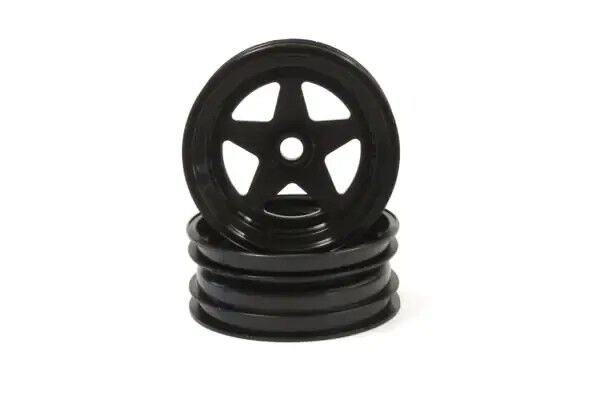 Kyosho Scorpion Front Black RC Wheel Pair