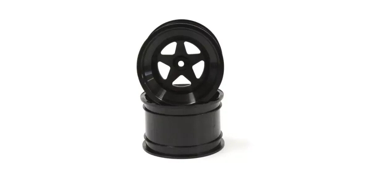Kyosho Turbo Scorpion Rear Black RC Wheel (Pair)