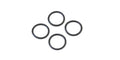 Kyosho ORG19BK Silicone O-Ring P19 (4Pce) (8531191300333)