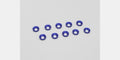 Kyosho W0147 M4 Flat Head Washer Blue (10) (8324781310189)