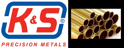 K&S 8132 Round Brass Tube 9/32 OD x 0.014 x 12" - 1 Length - Hobby City NZ