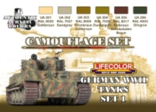 LifeColor CS01 German Tanks WWII #1 Acrylic Paint Set - Hobby City NZ (8966374293741)