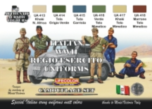 LifeColor CS14 Italian WWII Uniforms Acrylic Paint Set - Hobby City NZ (8966374457581)