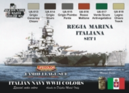 LifeColor CS15 Italian Navy WWII Acrylic Paint Set - Hobby City NZ (8966374490349)