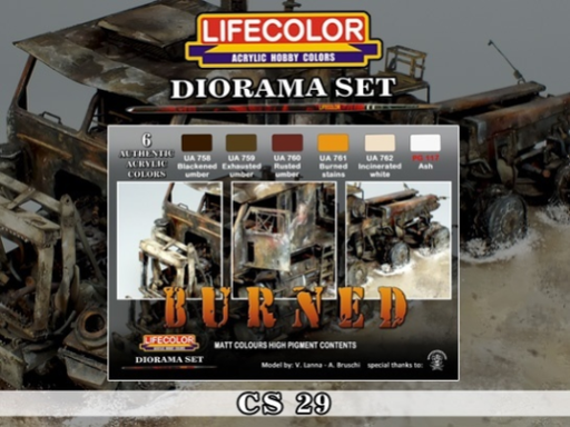 LifeColor CS29 Burned Acrylic Paint Set - Hobby City NZ (8966374686957)