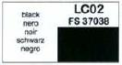 LifeColor LC02 Matt Black 22ml Acrylic Paint - Hobby City NZ (8966375866605)