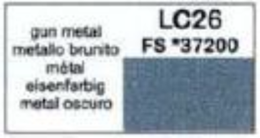 LifeColor LC26 Matt Gun Metal 22ml Acrylic Paint - Hobby City NZ (8966376456429)