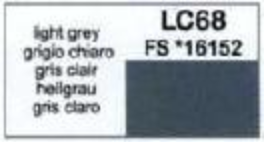 LifeColor LC68 Gloss Light Grey 22ml Acrylic Paint - Hobby City NZ (8966377177325)