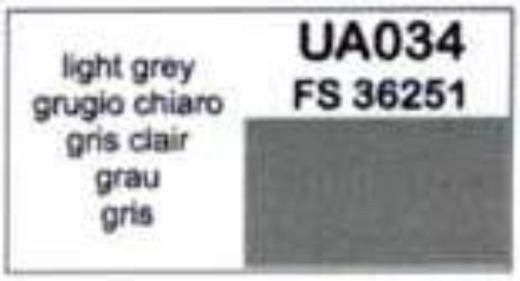 LifeColor UA034 Light Grey - FS36251 22ml Acrylic Paint - Hobby City NZ (8966379667693)