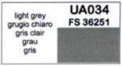 LifeColor UA034 Light Grey - FS36251 22ml Acrylic Paint - Hobby City NZ (8966379667693)