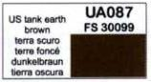 LifeColor UA087 US Tank Earth Brown 22ml Acrylic Paint - Hobby City NZ (8966380847341)