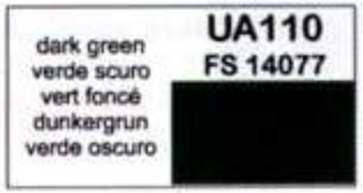 LifeColor UA110 Life Color Dark Green 22ml Acrylic Paint - Hobby City NZ (8966381240557)