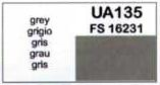 LifeColor UA135 Dark Grey 22ml Acrylic Paint - Hobby City NZ (8966381601005)