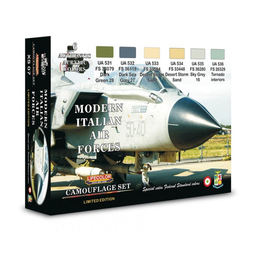 LifeColor XS07 Modern Italian Air Forces Set (22ml x 6) - Hobby City NZ (8966384681197)