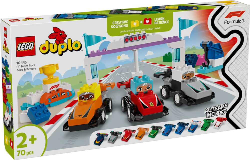 LEGO DUPLO F1 Team Race Cars & Drivers 10445