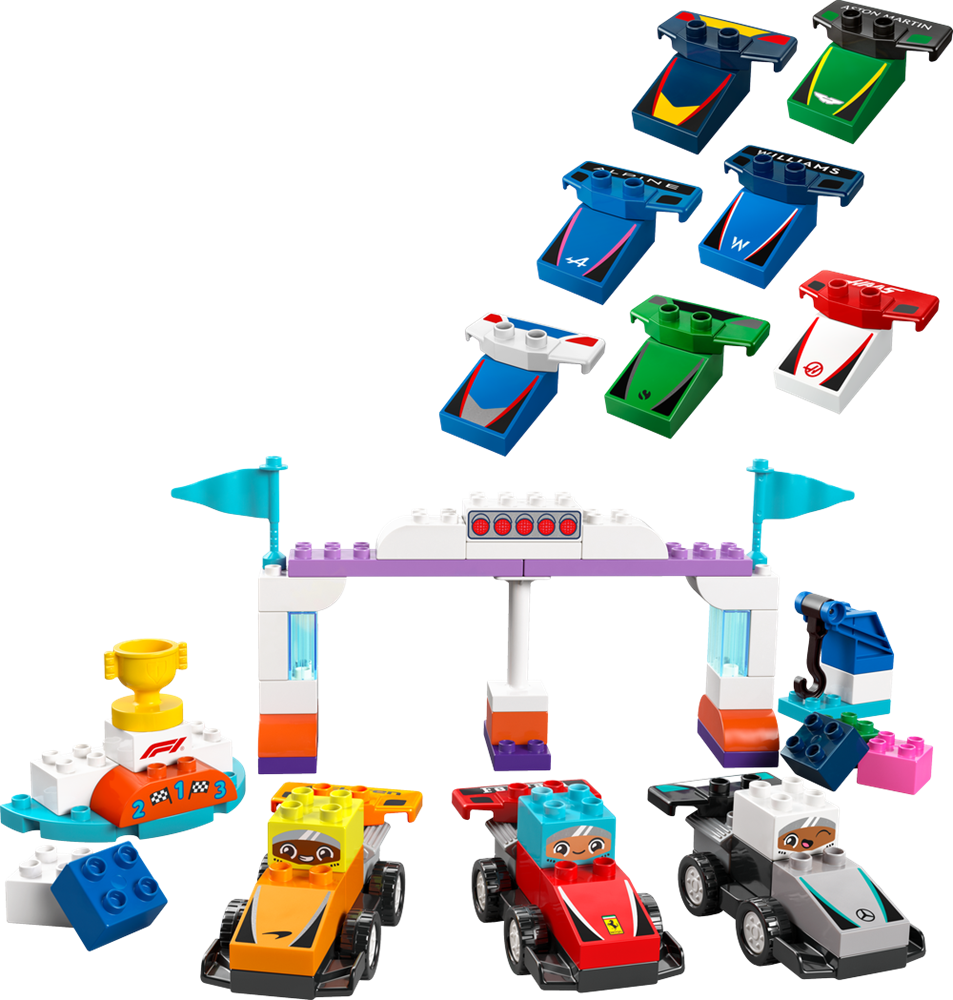 LEGO DUPLO F1 Team Race Cars & Drivers 10445 (2)