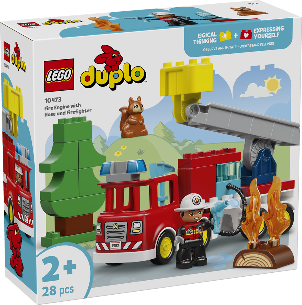 LEGO DUPLO Vehicles Fire Truck with Hose and Firefighter 10473