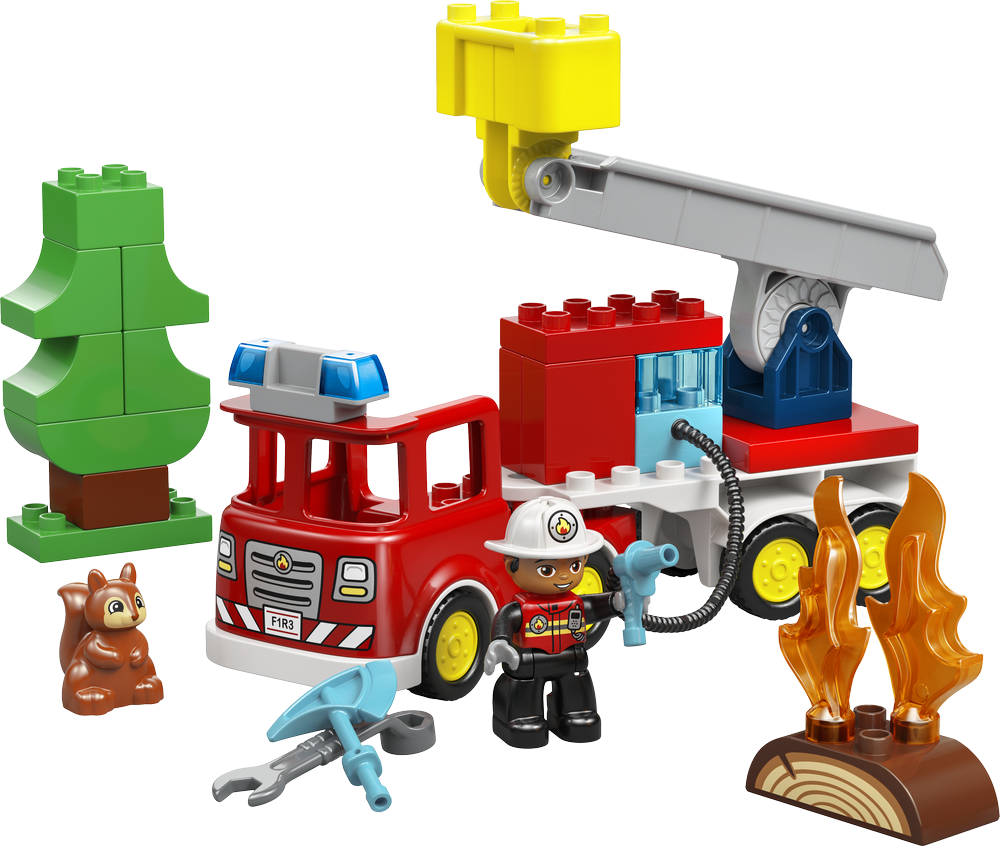 LEGO DUPLO Vehicles Fire Truck with Hose and Firefighter 10473 (2)