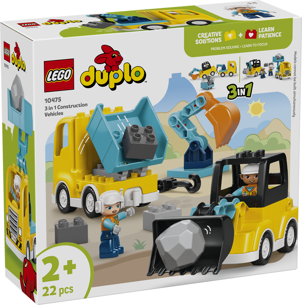 LEGO DUPLO Vehicles 3 in 1 Construction Vehicles 10475