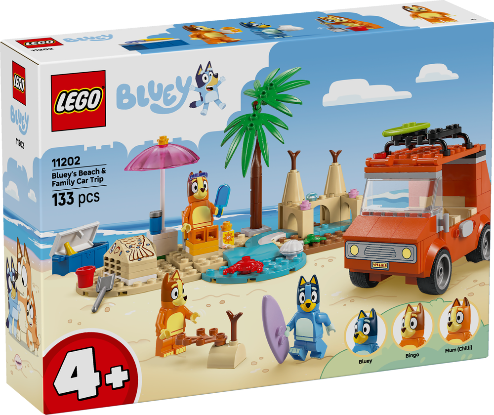 LEGO Bluey Blueys Beach & Family Car Trip 11202