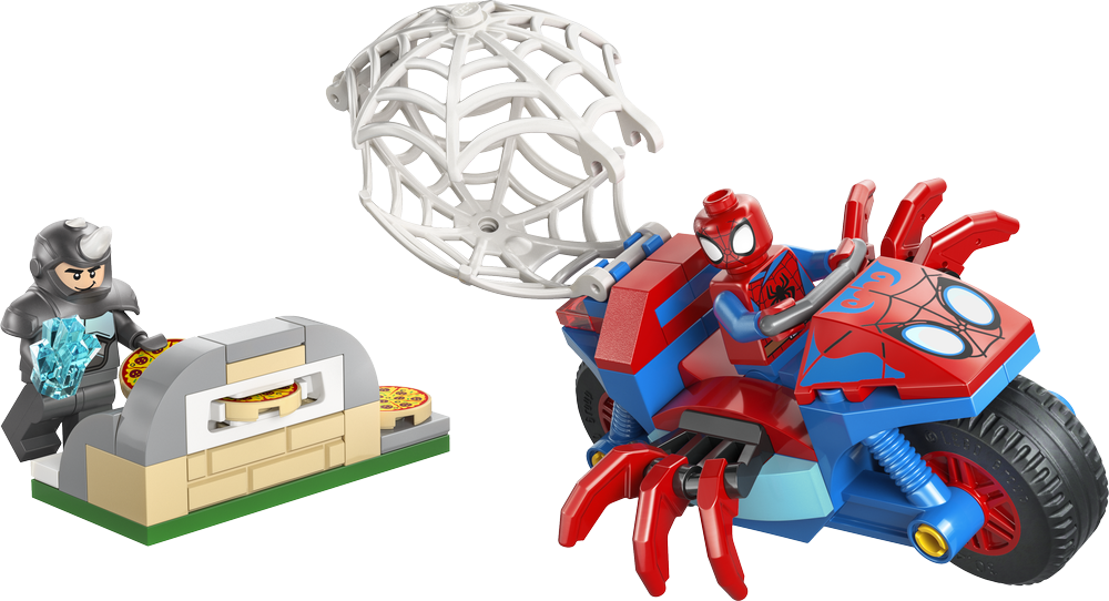 LEGO Spidey on his Motorcycle vs. Rhino 11206 (2)