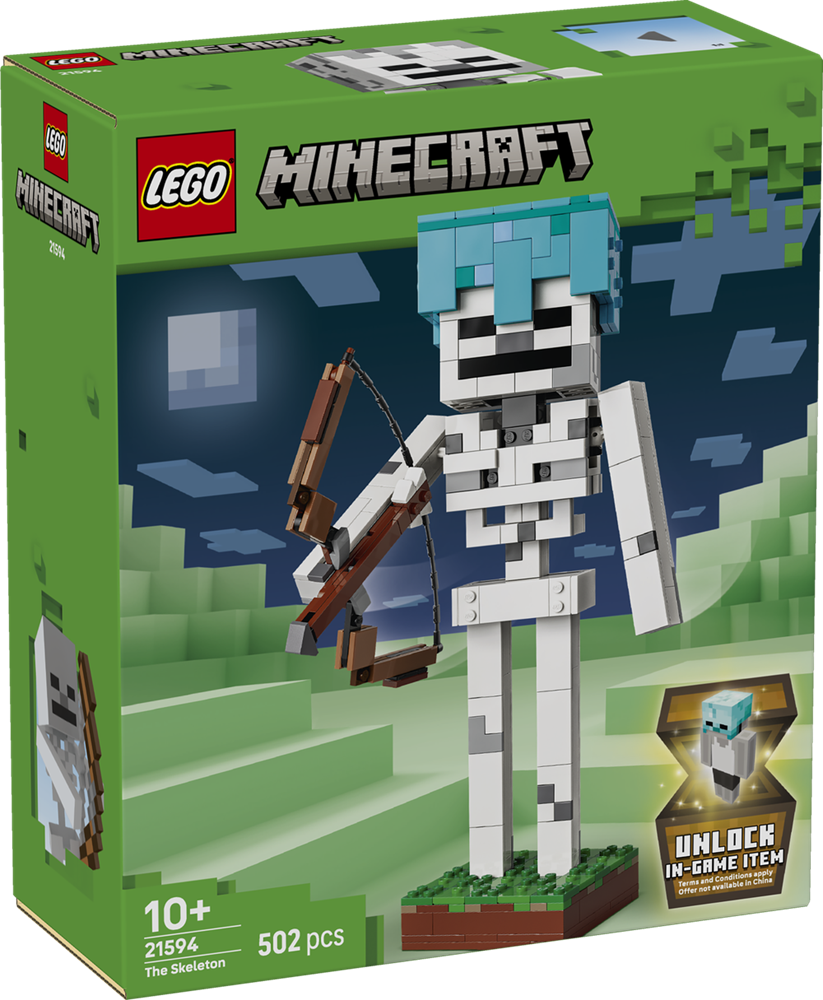 LEGO Minecraft Vanilla Skeleton Display 21594