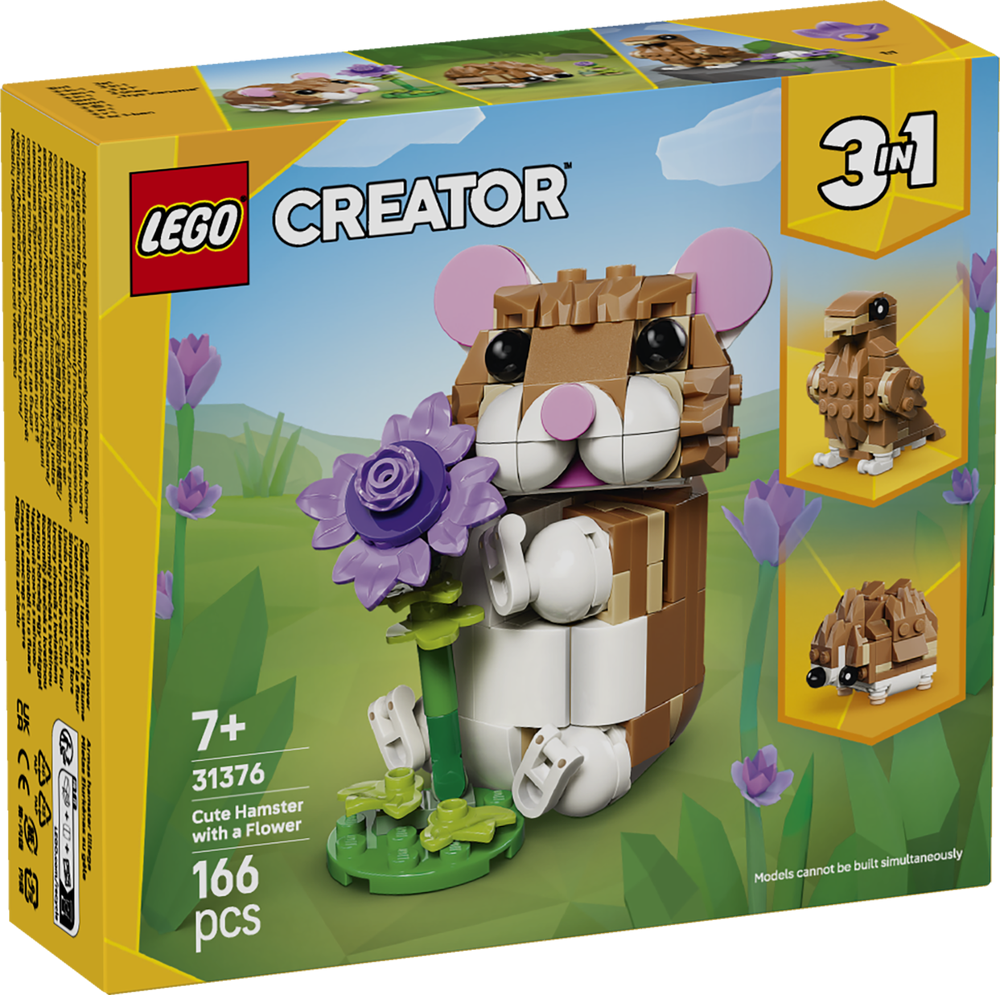 LEGO Creator Nature and Animals Cute Hamster with a Flower 31376