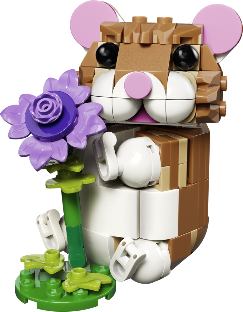 LEGO Creator Nature and Animals Cute Hamster with a Flower 31376 (2)