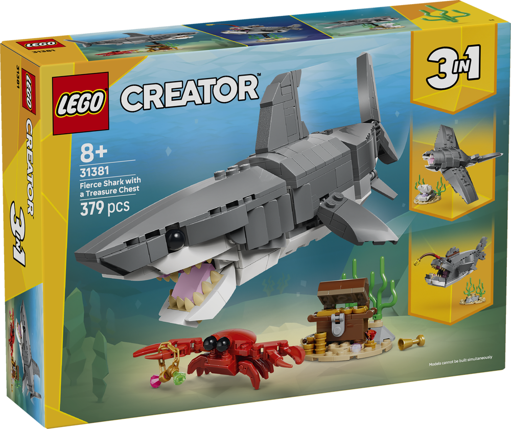 LEGO Creator Nature and Animals Fierce Shark with a Treasure Chest 31381