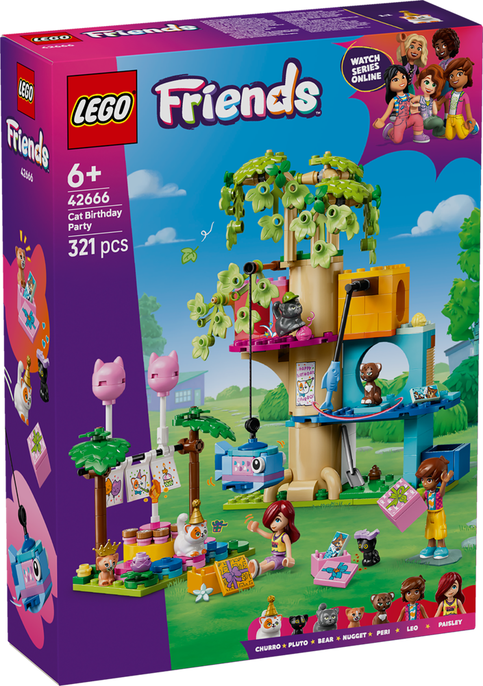 LEGO LEGO Friends Cat Birthday Party & Tree House 42666