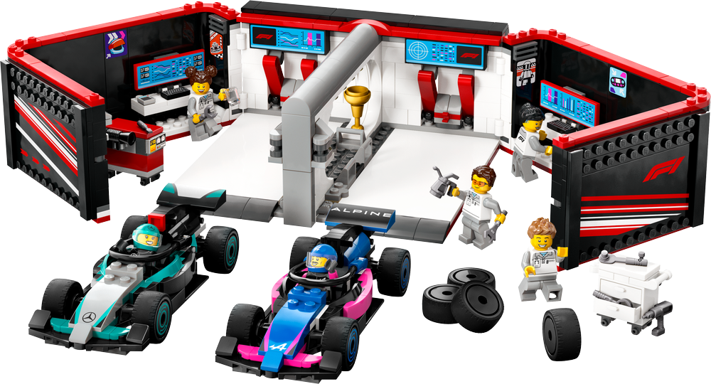 LEGO CITY F1 Garage & Mercedes-AMG & Alpine Cars 60444 (2)