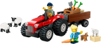 LEGO CITY Red Farm Tractor with Trailer & Sheep 60461 (2)