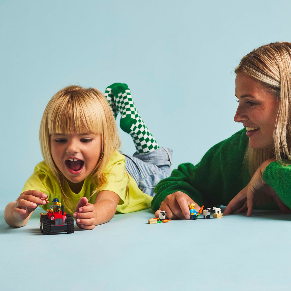 LEGO CITY Red Farm Tractor with Trailer & Sheep 60461 (3)
