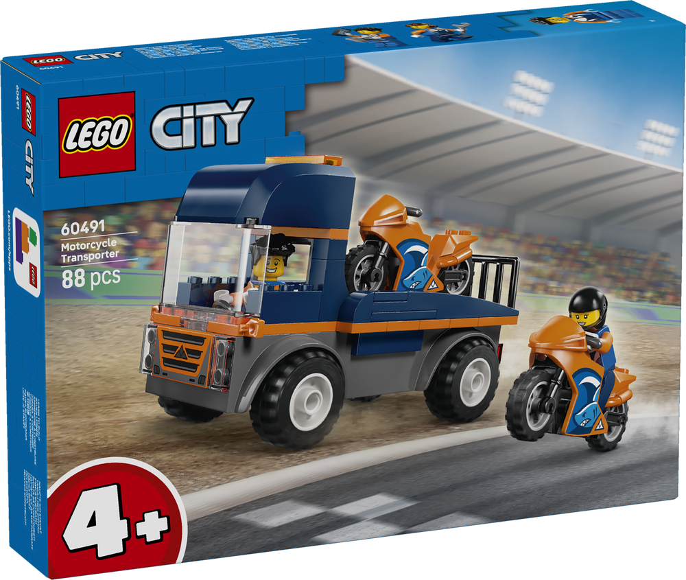 LEGO CITY Great Vehicles Motorcycle Transporter 60491