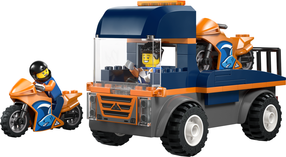 LEGO CITY Great Vehicles Motorcycle Transporter 60491 (2)