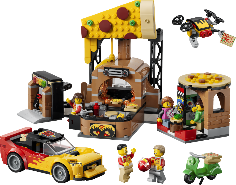 LEGO My City Pizza Delivery Experience with Vehicles 60496 (2)