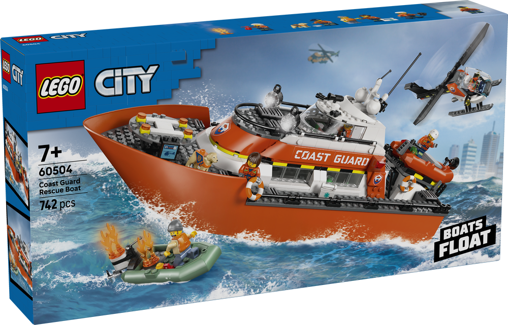 LEGO CITY Exploration Coast Guard Rescue Boat & Helicopter 60504