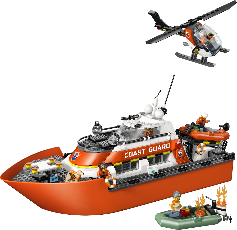 LEGO CITY Exploration Coast Guard Rescue Boat & Helicopter 60504 (2)