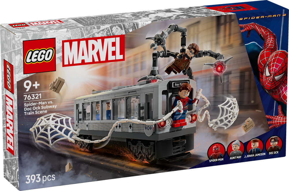 LEGO Super Heroes Marvel Spider-Man vs Doc Ock Subway Train Scene 76321